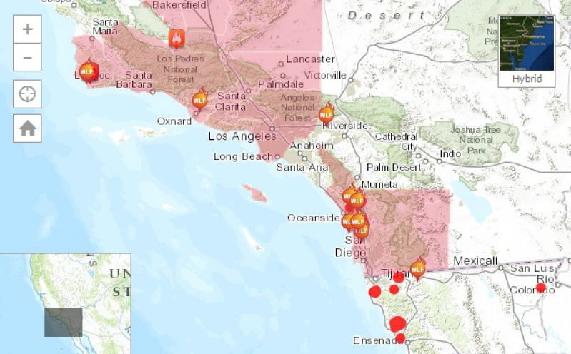 Map of Wildfire Activity