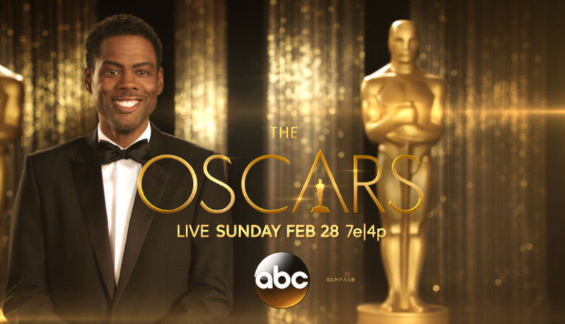 Chris Rock hosts the Oscars.  