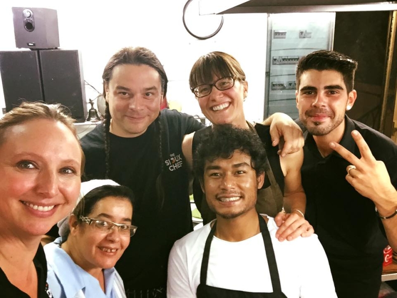 Sean Sherman and Kitchen Crew