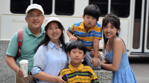 Ezra Jin with his family.